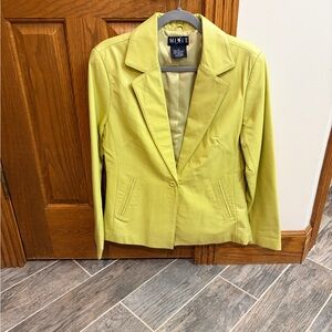 Mixit Women's Green Leather Blazer, Size 8, EUC